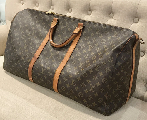 AUTHENTIC Louis Vuitton Keepall 60 Bandouliere Monogram PREOWNED (PP1092-NB117)