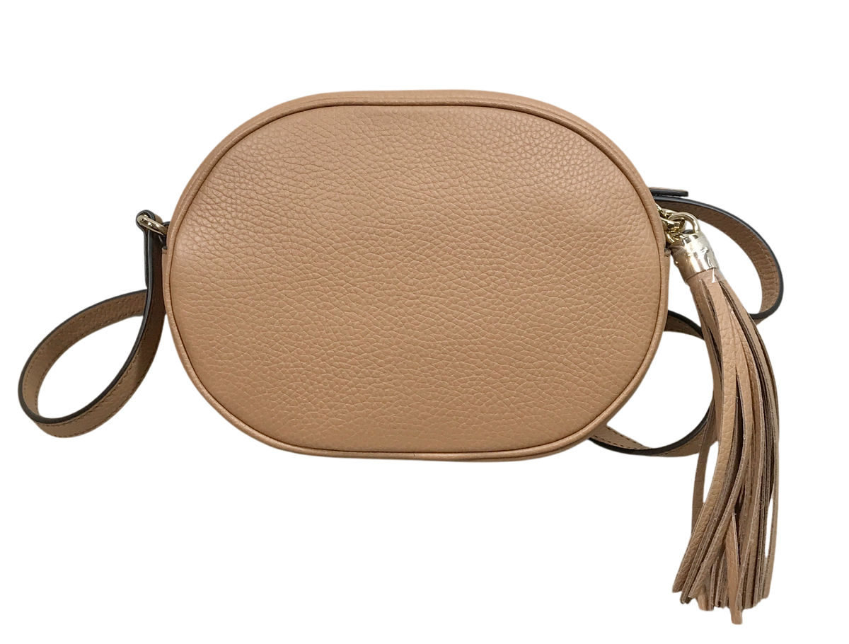 AUTHENTIC Gucci Soho Beige Flap Crossbody Medium NEW