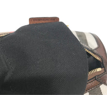 Load image into Gallery viewer, AUTHENTIC BURBERRY House Check Bridle Bowling Dark Tan PREOWNED (WBA459)