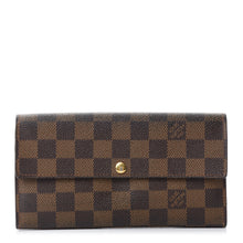 Load image into Gallery viewer, AUTHENTIC Louis Vuitton Sarah Wallet Damier Ebene PM PREOWNED (WBA534)