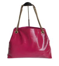 Load image into Gallery viewer, AUTHENTIC Gucci Soho Chain Medium Bougainvillea Bag PREOWNED (WBA1003)
