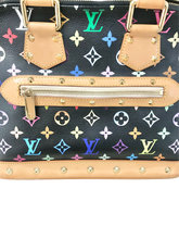 Load image into Gallery viewer, AUTHENTIC Louis Vuitton Alma Black Monogram Multicolor PM PREOWNED (WBA742)