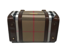 Load image into Gallery viewer, AUTHENTIC BURBERRY House Check Bridle Bowling Dark Tan PREOWNED (WBA459)