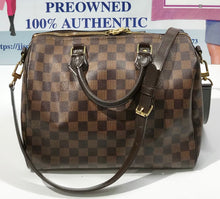 Load image into Gallery viewer, AUTHENTIC Louis Vuitton Speedy 30 Bandouliere Damier Ebene PREOWNED (WBA627)