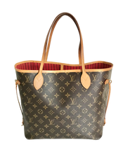 Load image into Gallery viewer, AUTHENTIC Louis Vuitton Neverfull Monogram Cherry MM PREOWNED (WBA858)