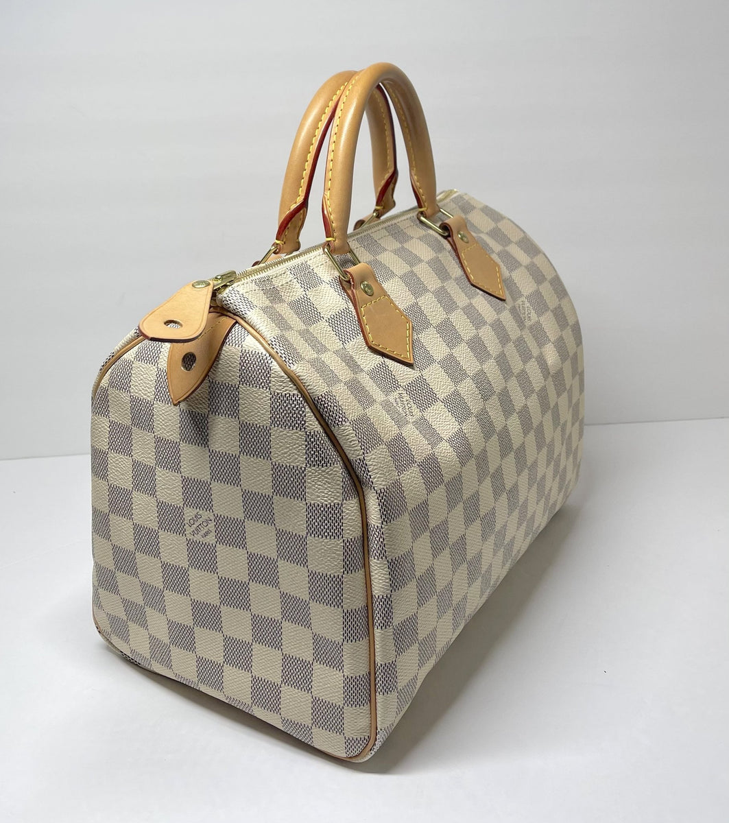 Louis Vuitton Damier Azur Speedy 30 Hand Bag N41533 LV Auth 49232  ref.1024951 - Joli Closet