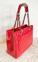 Load image into Gallery viewer, AUTHENTIC Chanel GST Grand Shopping Tote Red Caviar PREOWNED (WBA581)