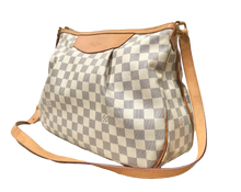 Load image into Gallery viewer, AUTHENTIC Louis Vuitton Siracusa Damier Azur MM PREOWNED (WBA809)