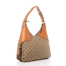Load image into Gallery viewer, AUTHENTIC Gucci Web Hobo Large Horsebit PREOWNED (WBA509)