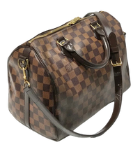 Load image into Gallery viewer, AUTHENTIC Louis Vuitton Speedy 30 Bandouliere Damier Ebene PREOWNED (WBA627)