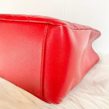 Load image into Gallery viewer, AUTHENTIC Chanel GST Grand Shopping Tote Red Caviar PREOWNED (WBA581)