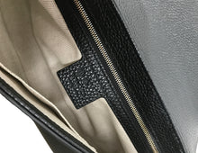 Load image into Gallery viewer, AUTHENTIC Gucci Soho Black Flap Crossbody Medium PREOWNED (WBA1018)