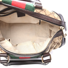 Load image into Gallery viewer, AUTHENTIC Gucci Boston Dark Brown Vintage Web PREOWNED (WBA601)