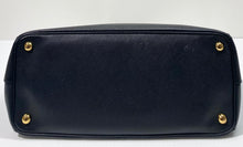 Load image into Gallery viewer, AUTHENTIC Prada Galleria Double Zip Tote Black Saffiano PREOWNED (WBA507)