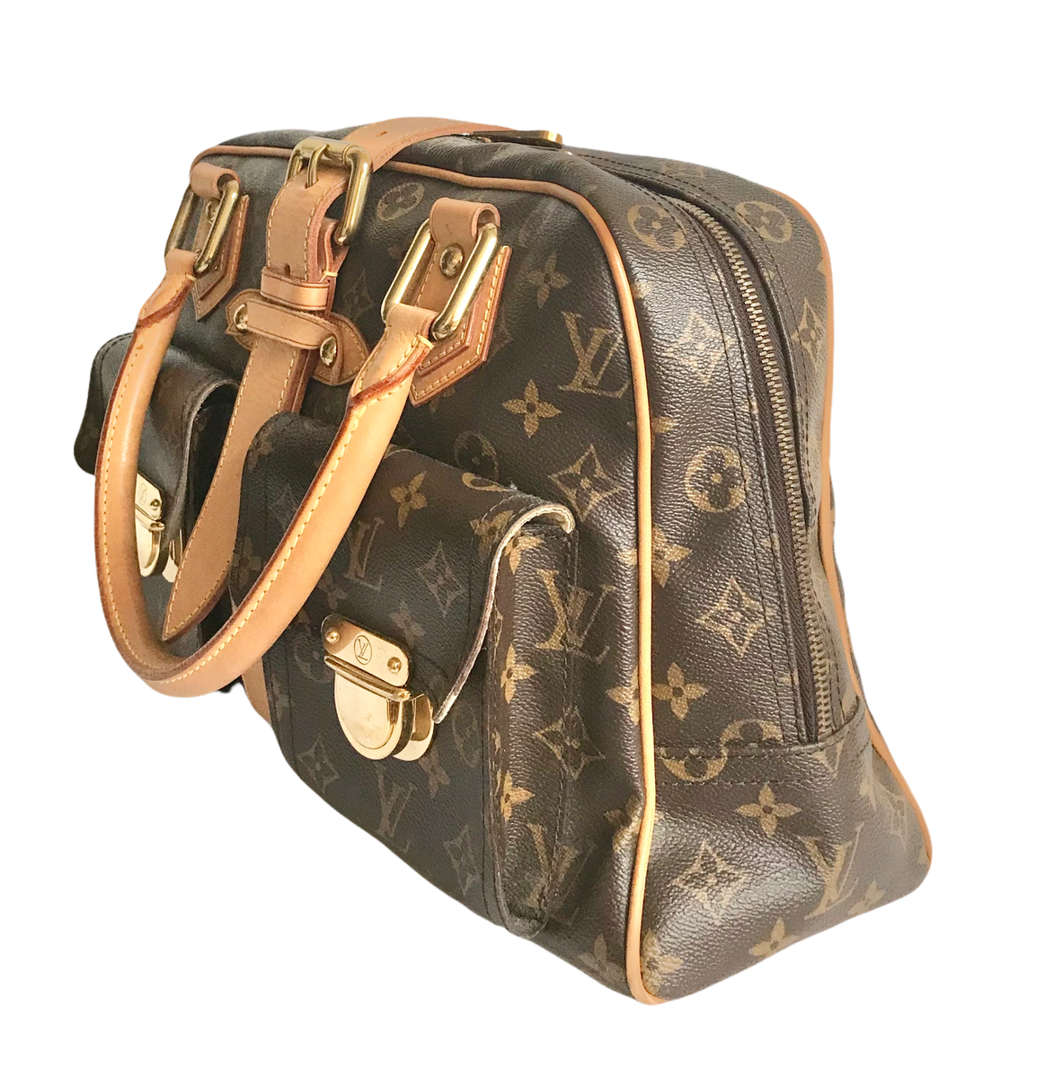 AUTHENTIC Louis Vuitton Manhattan GM Monogram MM PREOWNED (WBA704 AUTHENTIC Louis Vuitton Manhattan GM Monogram MM PREOWNED (WBA704