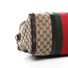 Load image into Gallery viewer, AUTHENTIC Gucci Boston Dark Brown Vintage Web PREOWNED (WBA601)