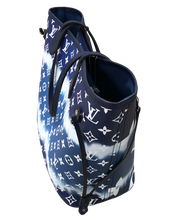 Load image into Gallery viewer, AUTHENTIC Louis Vuitton Neverfull Monogram Escale Blue MM PREOWNED (WBA707)
