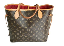 Load image into Gallery viewer, AUTHENTIC Louis Vuitton Neverfull Monogram Cherry MM PREOWNED (WBA858)