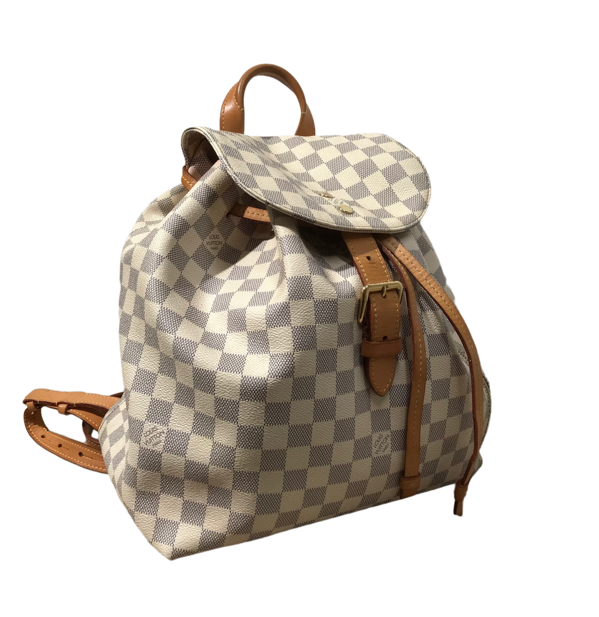 Louis Vuitton Sperone Backpack, Damier Azur, Preowned in Dustbag WA001