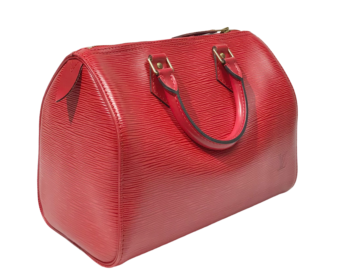 Louis Vuitton Red Epi Leather SPEEDY 25 Bag