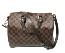 Load image into Gallery viewer, AUTHENTIC Louis Vuitton Speedy 30 Bandouliere Damier Ebene PREOWNED (WBA627)