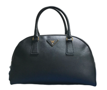 Load image into Gallery viewer, AUTHENTIC Prada Back Saffiano Bowler Bag PREOWNED (WBA762)