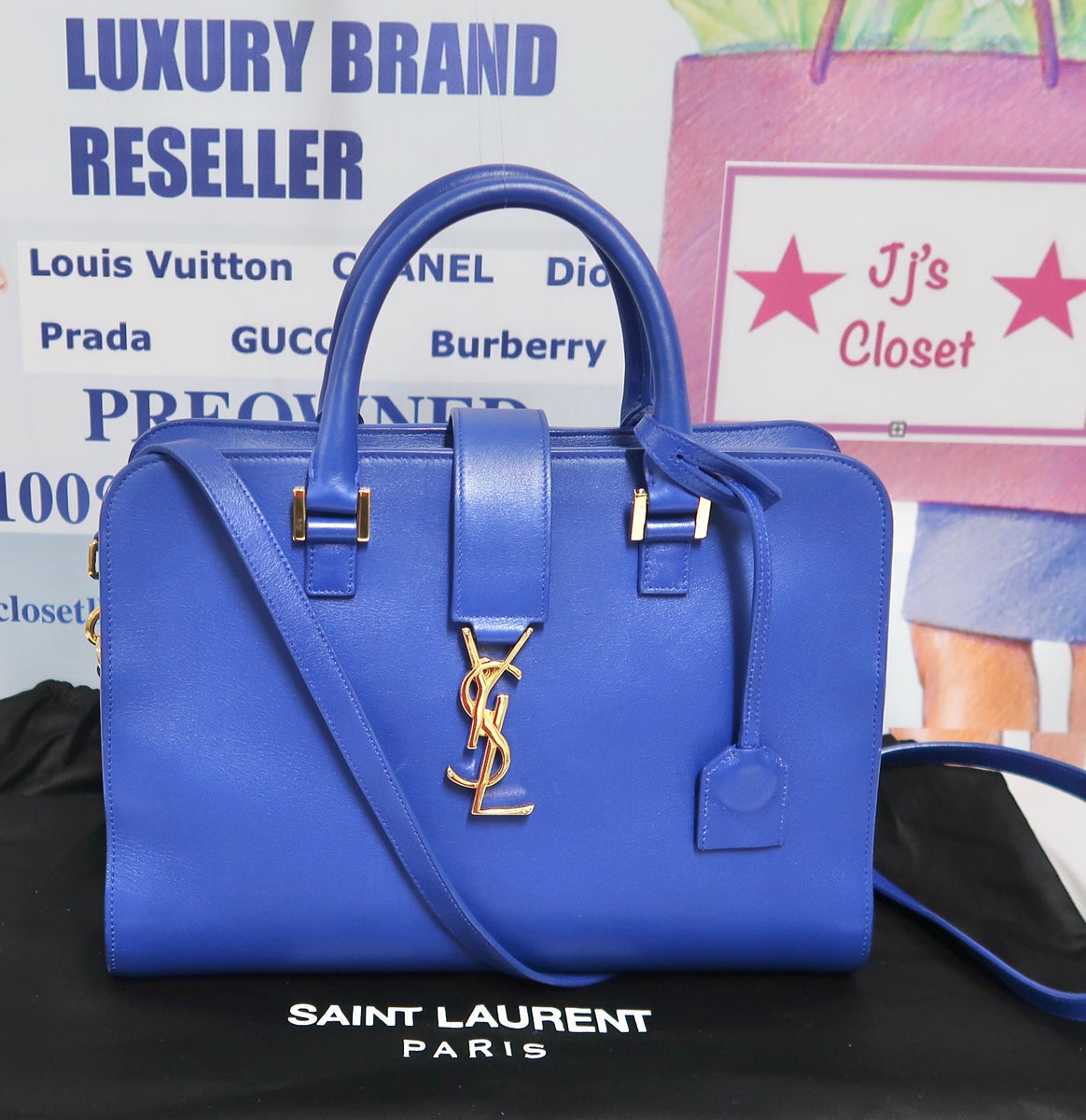 YSL Saint Laurent Monogram Cabas Leather Bag