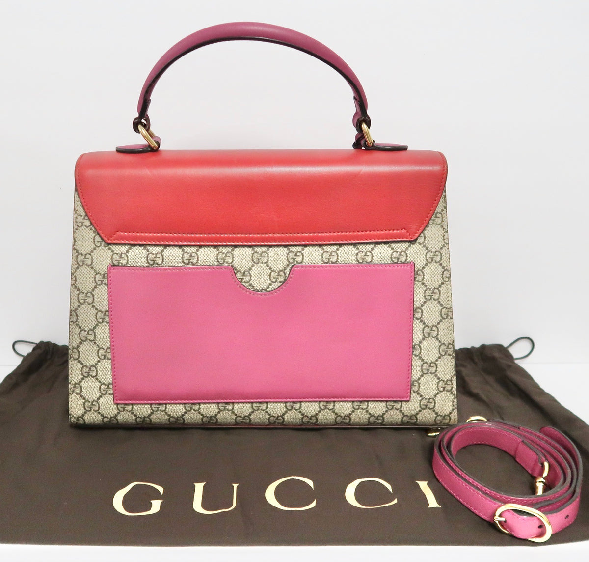 AUTHENTIC Gucci GG Supreme Monogram Medium Padlock Top Handle Bag PREO –  Jj's Closet, LLC