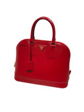 Load image into Gallery viewer, AUTHENTIC Prada Red Saffiano Vernice Promenade PREOWNED (WBA1117)