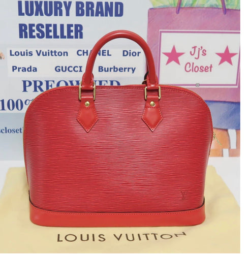 AUTHENTIC Louis Vuitton Alma Red Epi PM PREOWNED (PP1106-NB119)