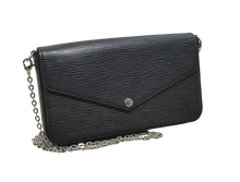 Load image into Gallery viewer, AUTHENTIC Louis Vuitton Felicie Pochette Black Epi PREOWNED (WBA1131)