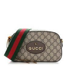 Load image into Gallery viewer, AUTHENTIC Gucci GG Supreme Monogram Web Neo Vintage Shoulder Bag Beige New Acero Crop PREOWNED (WBA1541)