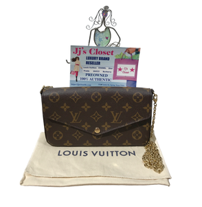 AUTHENTIC Louis Vuitton Felicie Pochette Monogram PREOWNED (WBA1080)