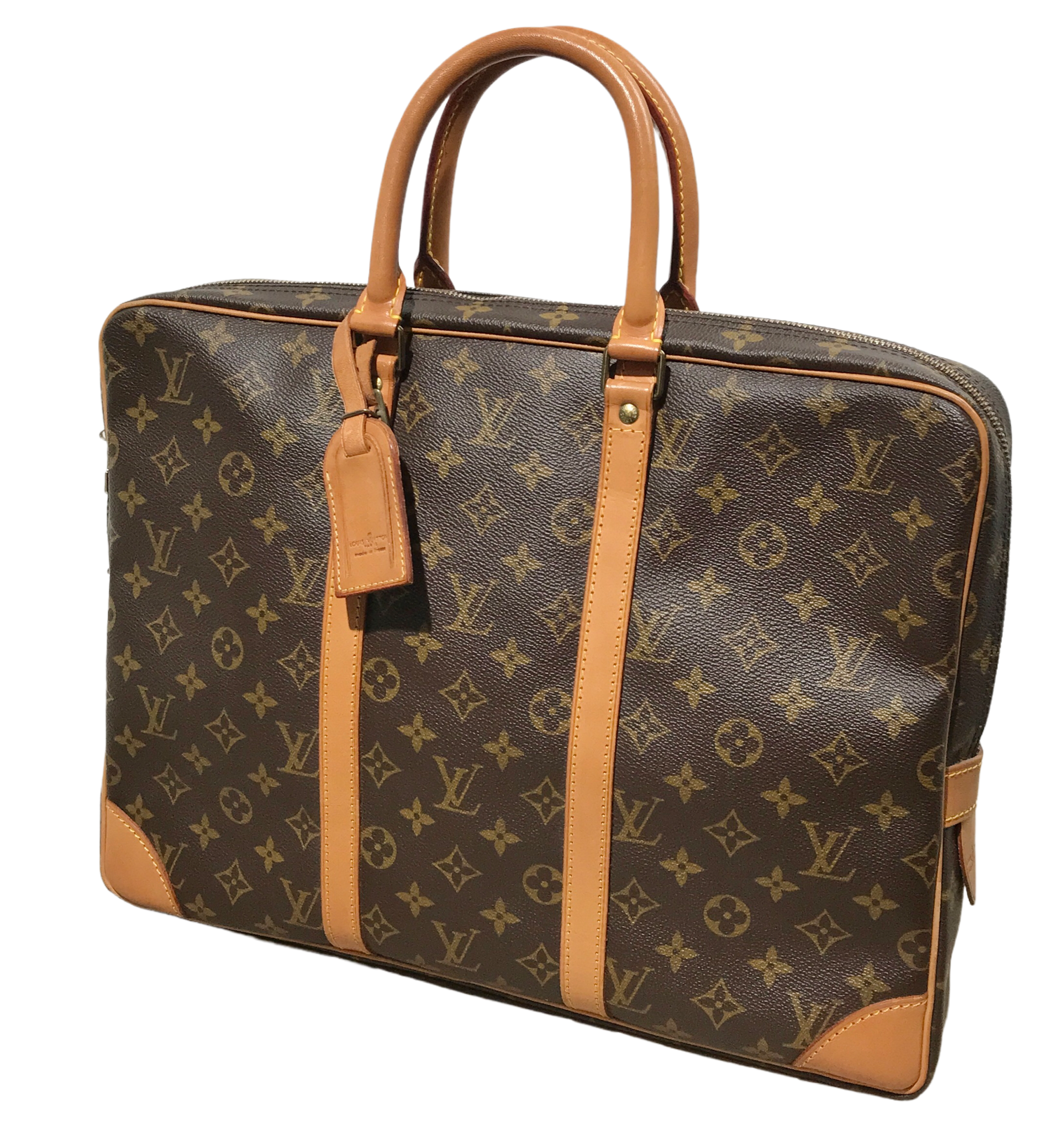 Louis Vuitton Porte Documents Voyage Briefcase Bag Brown