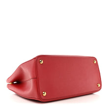 Load image into Gallery viewer, AUTHENTIC Prada Medium Galleria Double Zip Tote Fuoco Saffiano Lux PREOWNED (WBA1522)