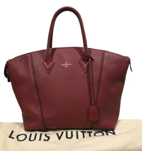 AUTHENTIC Louis Vuitton Lockit MM Taurillon Griotte PREOWNED (WBA1051)