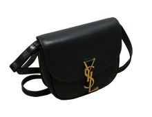 Load image into Gallery viewer, AUTHENTIC Saint Laurent Kaia  Small Black Smooth Calfskin Satchel PREOWNED (WBA1158)