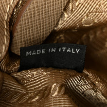 Load image into Gallery viewer, AUTHENTIC Prada Saﬃano Lux Bi-Color Tote Bag Visone Talco PREOWNED (WBA1533)