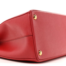 Load image into Gallery viewer, AUTHENTIC Prada Medium Galleria Double Zip Tote Fuoco Saffiano Lux PREOWNED (WBA1522)