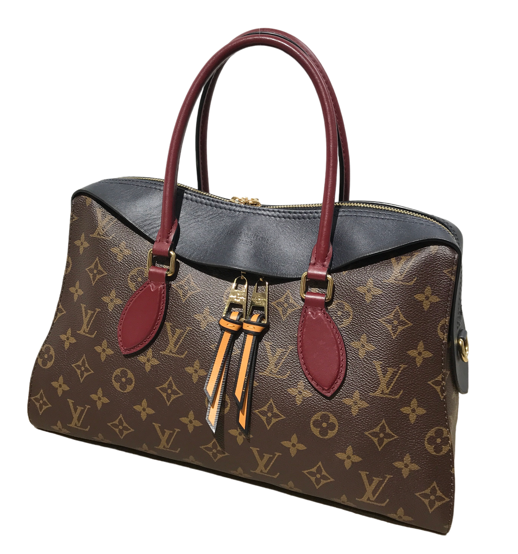 AUTHENTIC Louis Vuitton Monogram Tuileries Marine Bordeaux PREOWNED (WBA1025)