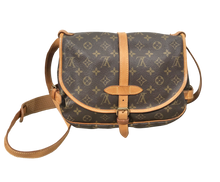 Load image into Gallery viewer, AUTHENTIC Louis Vuitton Saumur 30 Monogram Crossbody PREOWNED (WBA1086)