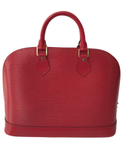 Load image into Gallery viewer, AUTHENTIC Louis Vuitton Alma Castillan Red Epi PM PREOWNED (WBA1295)