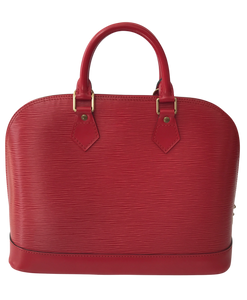 AUTHENTIC Louis Vuitton Alma Castillan Red Epi PM PREOWNED (WBA1295)