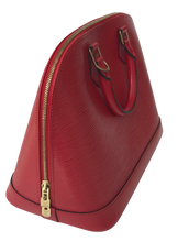 Load image into Gallery viewer, AUTHENTIC Louis Vuitton Alma Castillan Red Epi PM PREOWNED (WBA1295)