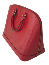 Load image into Gallery viewer, AUTHENTIC Louis Vuitton Alma Castillan Red Epi PM PREOWNED (WBA1295)