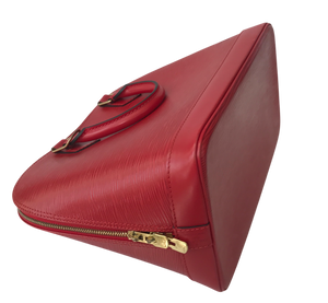 AUTHENTIC Louis Vuitton Alma Castillan Red Epi PM PREOWNED (WBA1295)