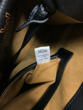 Load image into Gallery viewer, AUTHENTIC MCM Visetos Maxi Large Munchen Tote Black Cognac NEW (WBA1322)