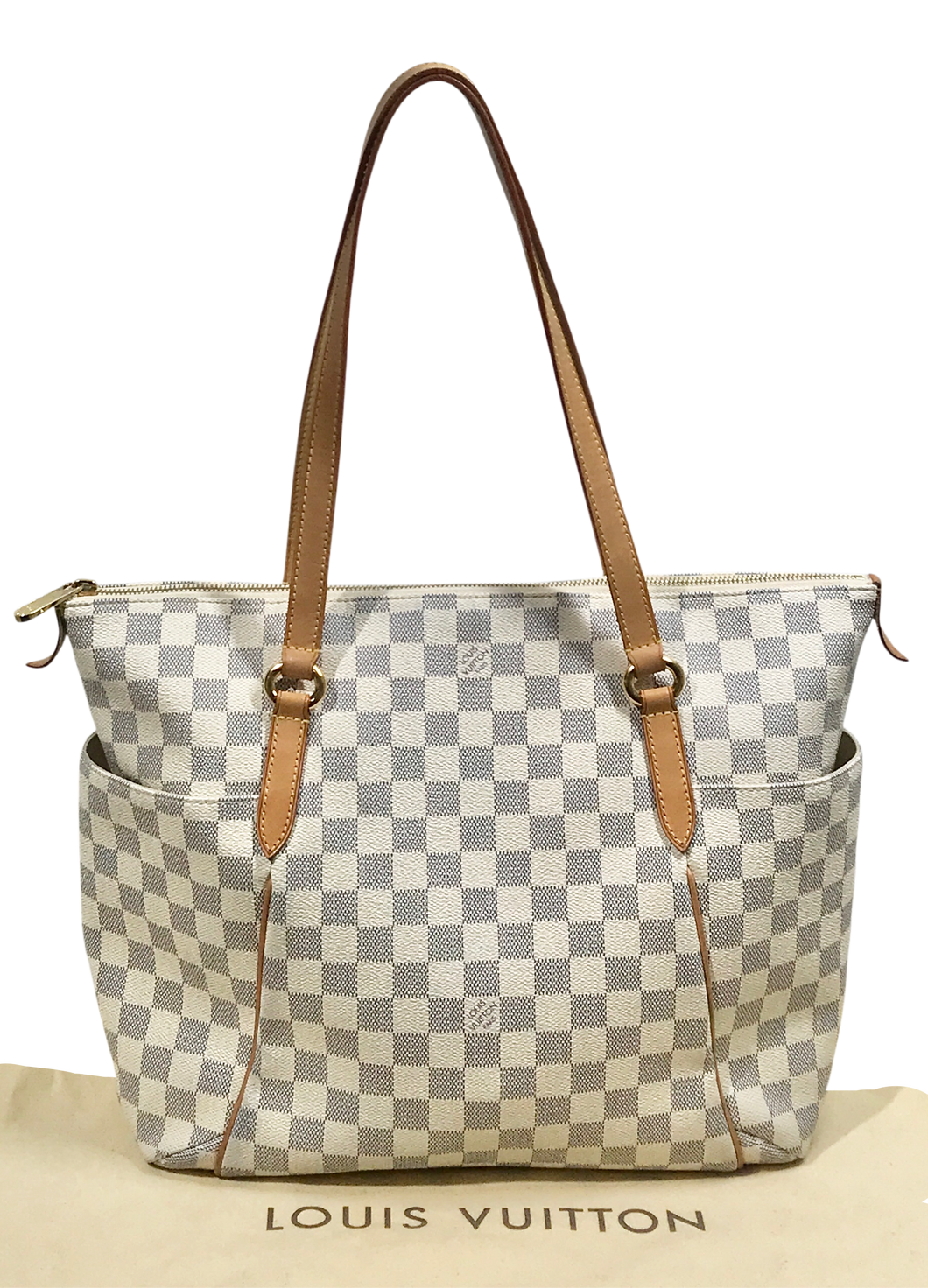 AUTHENTIC Louis Vuitton Totally MM Damier Azur PREOWNED (WBA1282)