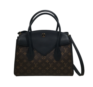 AUTHENTIC Louis Vuitton Florine Black Monogram PREOWNED (WBA1380)