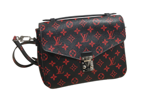 AUTHENTIC  Louis Vuitton Pochette Metis Infrarouge Monogram PREOWNED (WBA1356)